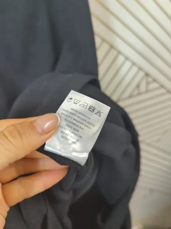 Third Form Women's intertwined Off-Shoulder Dress Black Thick Ribb Size US 6 NEW - Picture 6 of 9